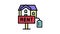 house rent color icon animation
