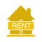 House for rent glyph color icon