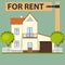 House for rent, rental property icon