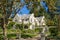 House in a residential neighborhood in Oakland, San Francisco bay on a sunny day, California