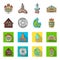 House, residential, style, and other web icon in cartoon,flat style. Country, Denmark, sea, icons in set collection.