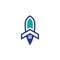 House rocket business logo Vector Design