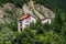 House on the rocks in the Iezer Mountains in Romania