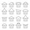 House and roof icon set