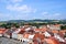 House roofs of small town