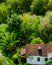 House with rusty roof