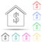 house for sale multi color style icon. Simple thin line, outline vector of web icons for ui and ux, website or mobile application