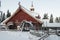 the house of Santa Claus in Norway in the winter