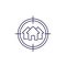 House search, real estate vector line icon