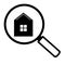 House searching icon. Vector. Isolated