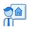 House seller line icon.