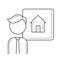 House seller line icon.