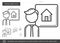 House seller line icon.