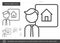 House seller line icon.