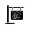 House selling black glyph icon