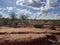 House in the Semi arid vegetation along Nairobi Mombasa highway Kenya, Africa