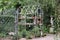 House shape metal truss structure in the English garden