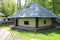 House with shingle roof in Dimitrie Gusti National Village Museum in Bucharest