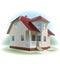 House with siding trim. Detailed illustration.