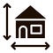 House Size Height And Width Vector Icon