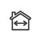 House size line icon