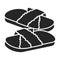 House slipper vector icon.Black vector icon isolated on white background house slipper.