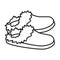 House slipper vector icon.Outline vector icon isolated on white background house slipper.