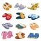 House slippers set, soft comfortable slip on shoe for home