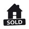 House Sold Vector Icon - Isolated On White Background