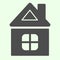House solid icon. Simple building construction or home symbol glyph style pictogram on white background. Homebuilding