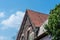 House with stone gable made of brick