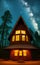 house in the summer magical forest AI Generated