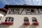 House with sunflowers in Bacharach along the Rhine Valley in Germany