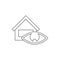 house supervision icon. Element of web for mobile concept and web apps icon. Thin line icon for website design and development,