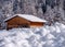 House in a swiss winter landscape