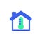 House temperature icon vector