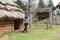 House with thatch roof in open-air museum