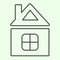 House thin line icon. Simple building construction or home symbol outline style pictogram on white background