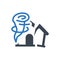 House tornado damage icon