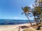 House, trees, boat and Ocean view @ Noumea, New Caledonia