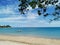 House, trees, boat and Ocean view @ Noumea, New Caledonia