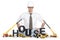 House under construction: Engineer building house-