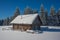 House under snow