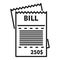 House utilities bill icon, outline style