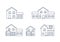 House Vector / Home outline icon / Building vector line houses.