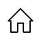 House vector icon. Black and white home illustration. Outline linear house icon for mobile applications.