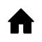 House vector icon. Black and white home illustration. Solid linear house icon for mobile applications.