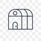 house vector icon isolated on transparent background, linear house transparency concept can be used web and mobile