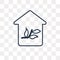 house vector icon isolated on transparent background, linear house transparency concept can be used web and mobile