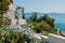 House with a view to Sporades islands surronouded by a lot of beautiful flowers at the old town of Skiathos